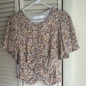 ASTR Floral Blouse - Cream and Multicolor